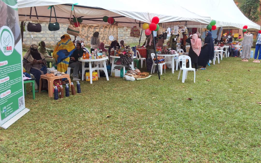 Refugee entrepreneurs showcase and sell their products, helping them earn an income and promote their businesses.